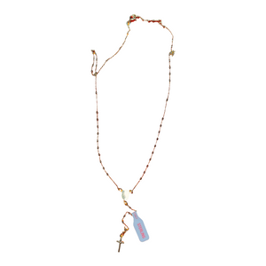 Rosario in argento placcato oro